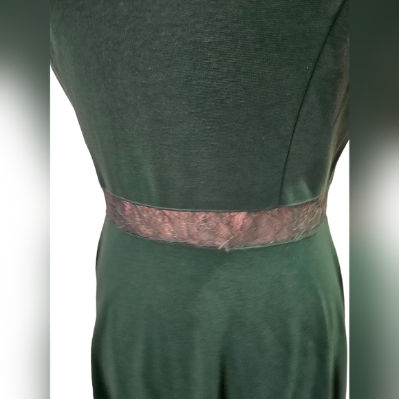 Green Lace Skater Dress - Picture 4 of 6